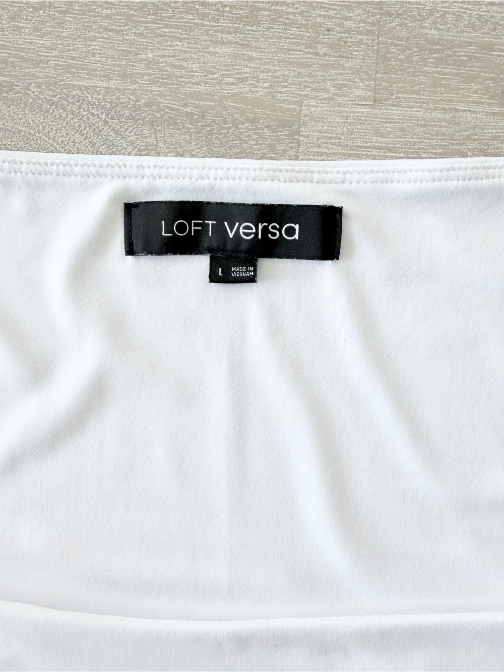 LOFT Versa White Square Neck Stretch Top | Size Large | NWOT - Picture 3 of 8